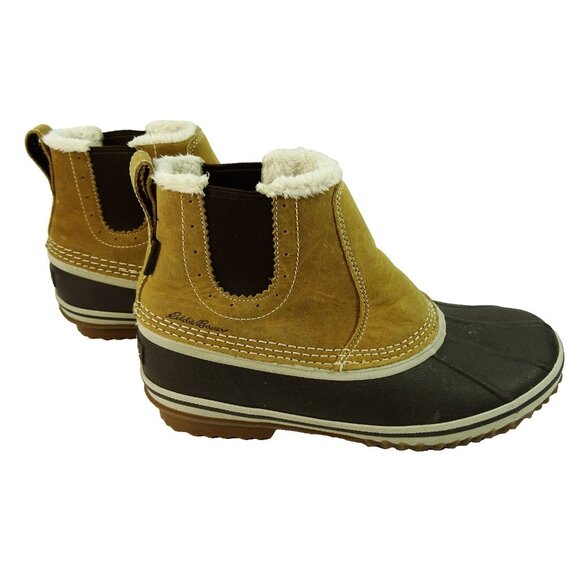 Eddie Bauer Original Hunt Pac WeatherEdge Boots Women’s 8 Fur Lined Duck Ankle - Picture 4 of 10